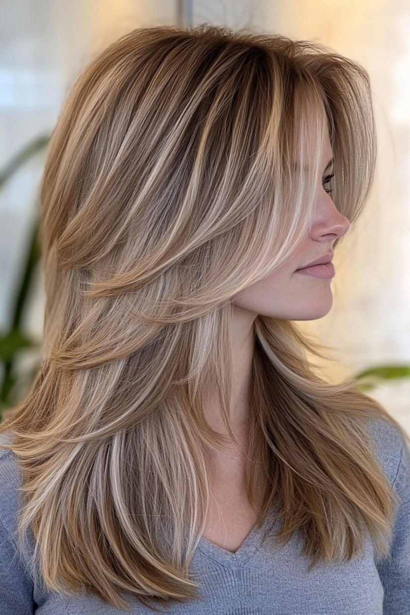 Honey Beige Blonde with Soft Ashy Lowlights