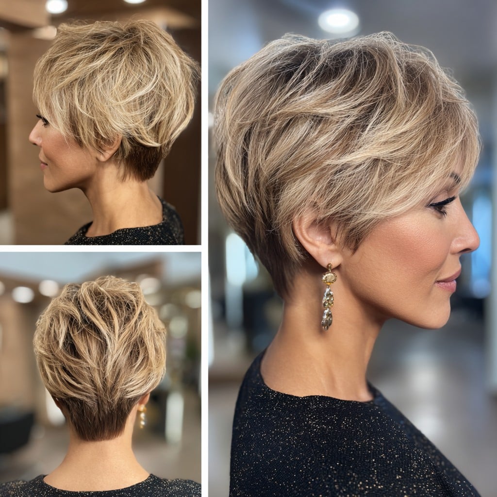 Honey Blonde Pixie Hair