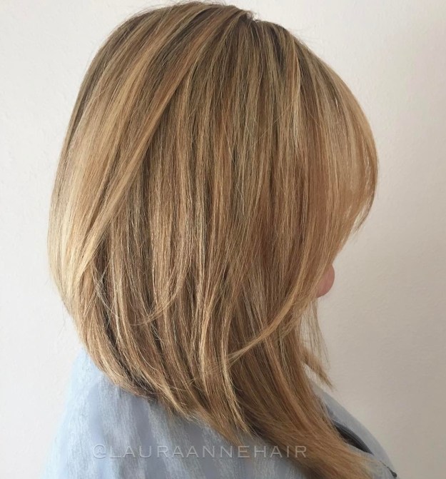 Honey Blonde Wispy Bob