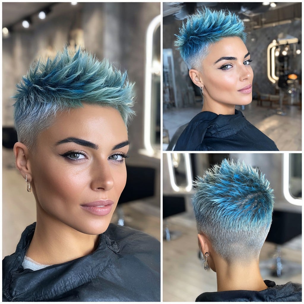 Icy Blue Pixie Hair