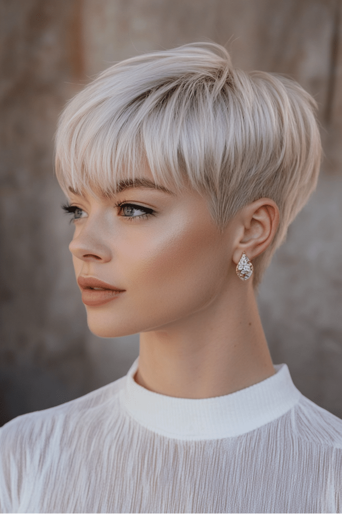 Icy Platinum Blonde Hair