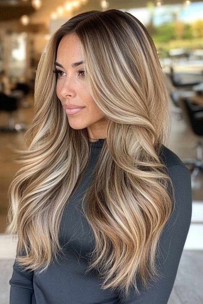 Lived-In Honey Blonde with Root Shadow