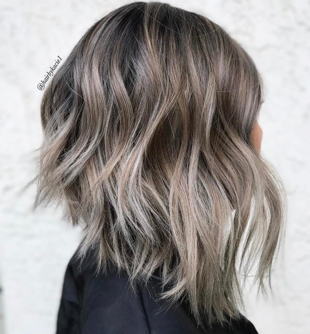 Long Inverted Bob with Shaggy Layers