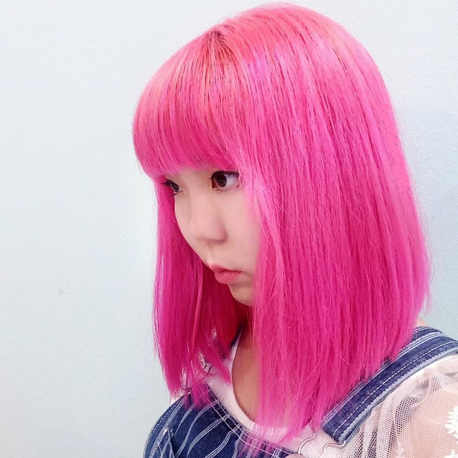 Pink with Bangs