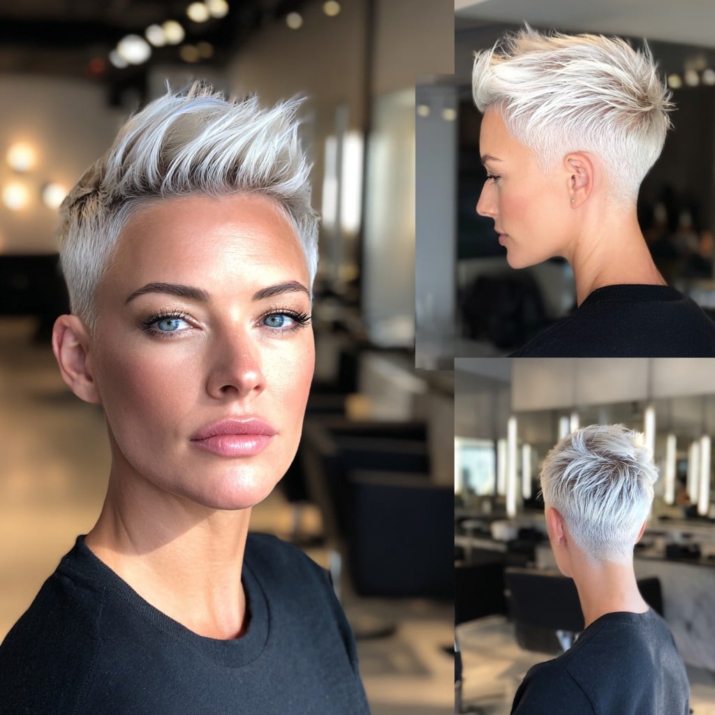 Platinum Ice Pixie Hair