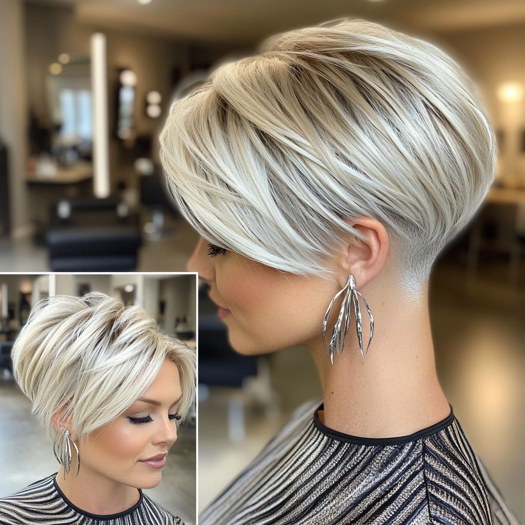 Platinum Pixie Bob with Sleek Undercut