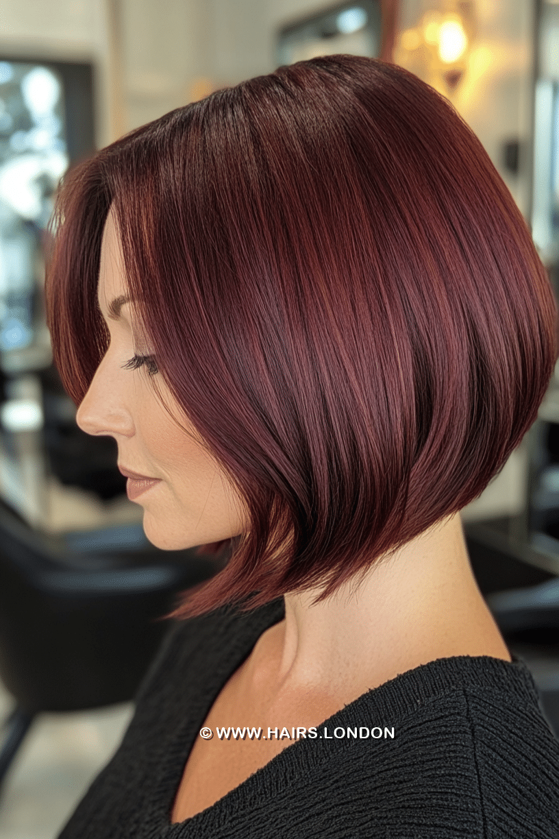 Rich Auburn Burgundy Hair