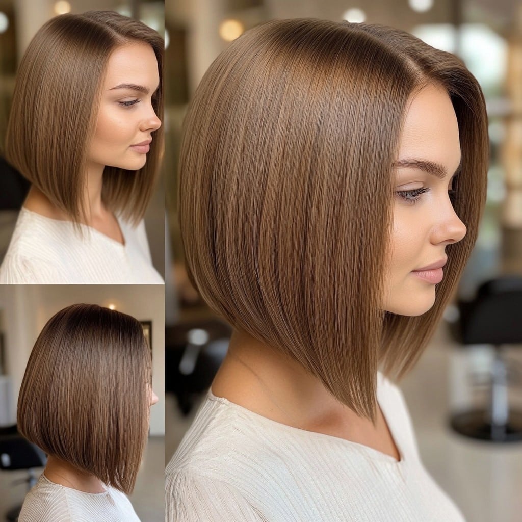 Silky Light Chestnut Hair