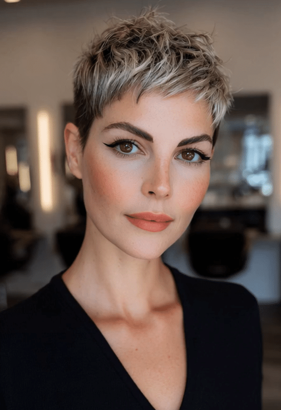 Silver Ash Brunette Blend Hair