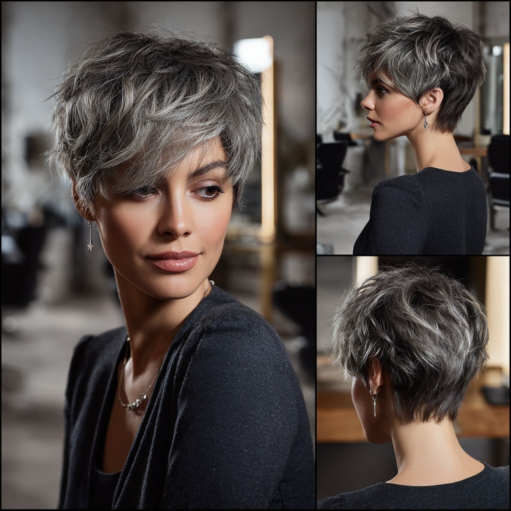 Silver Ash Pixie Hair