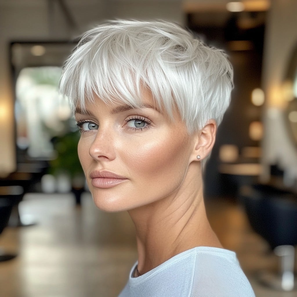 Snow White Platinum Pixie Hair