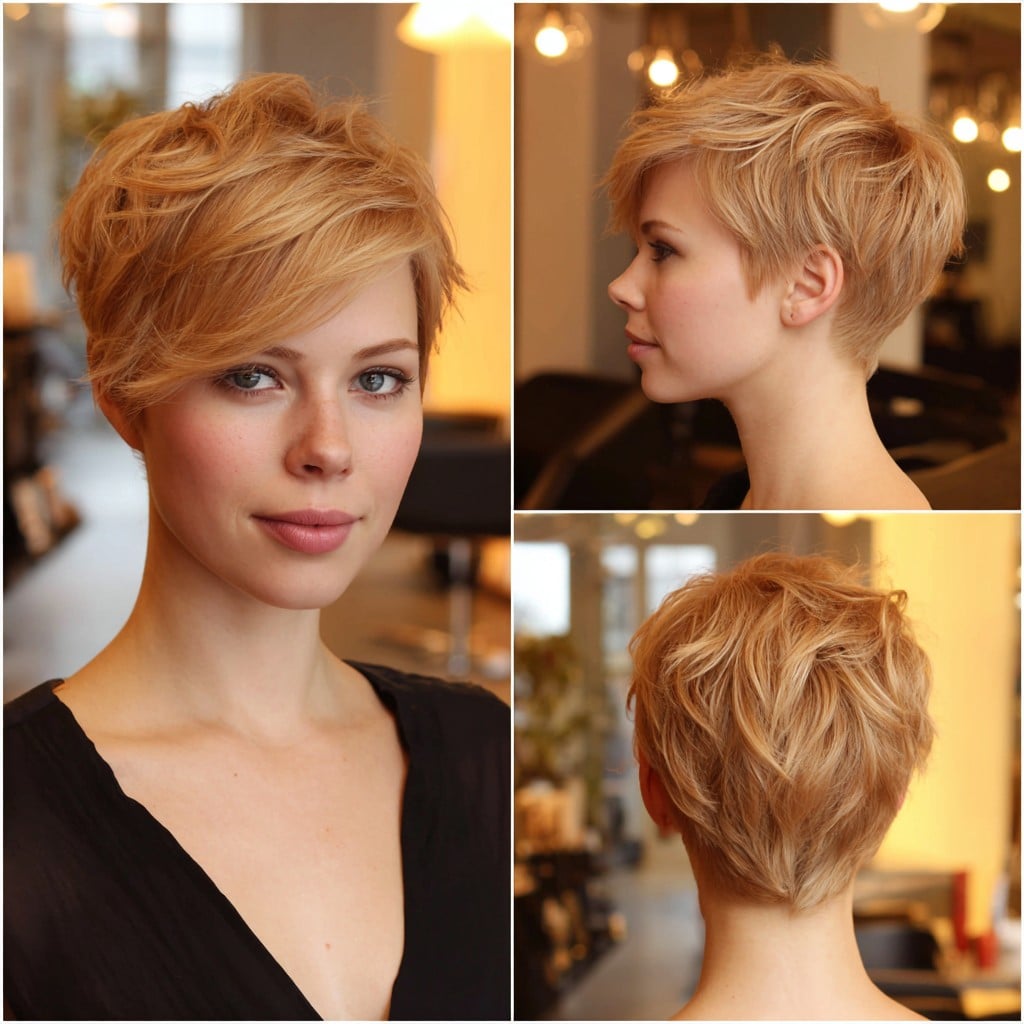 Strawberry Blonde Pixie Hair