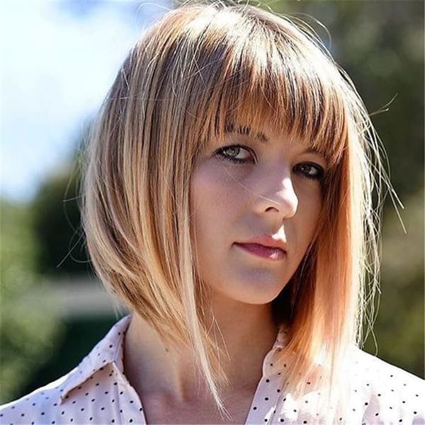 A Line Haircut With Bangs