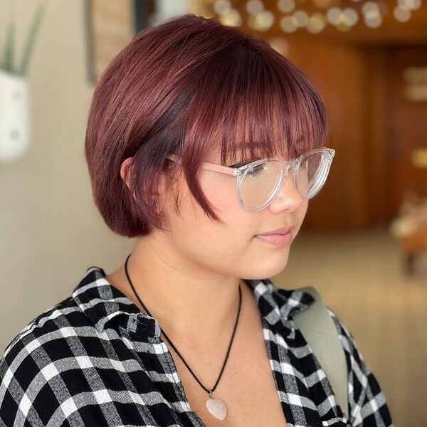 A woman wearing eyeglasses