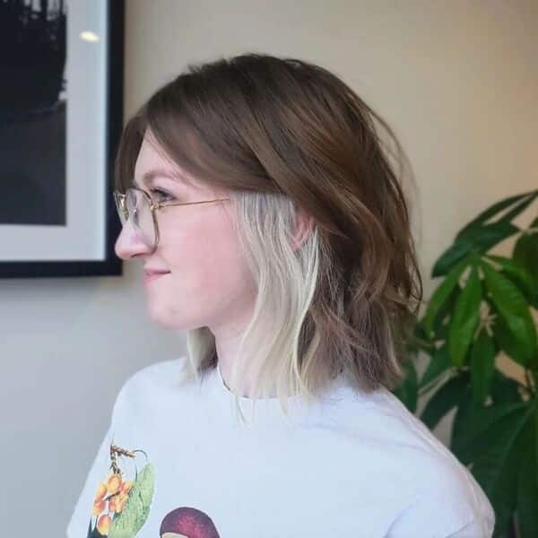 A woman wearing eyeglasses