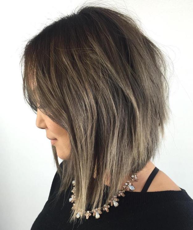 Angled Layered Long Bob