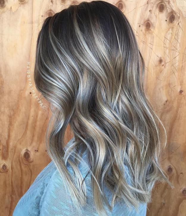 Ash Blonde And Platinum Balayage For Brunettes