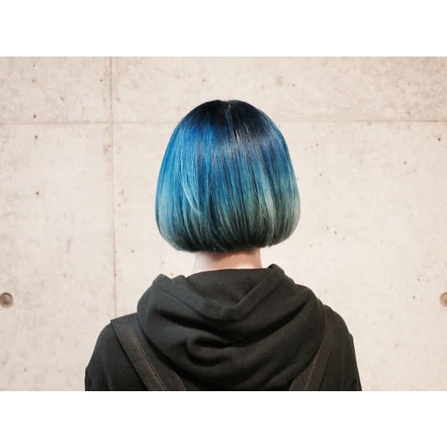 Back view of bob cut