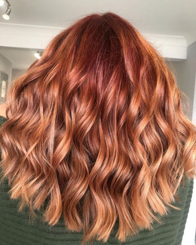 Balayage with Cool and Warm Reds