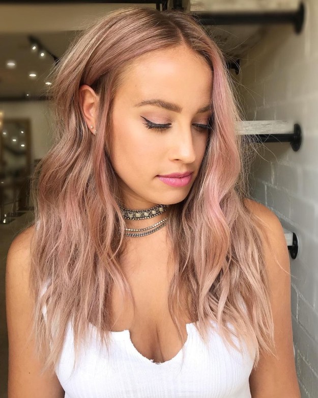 Blonde and Rose Gold Hair