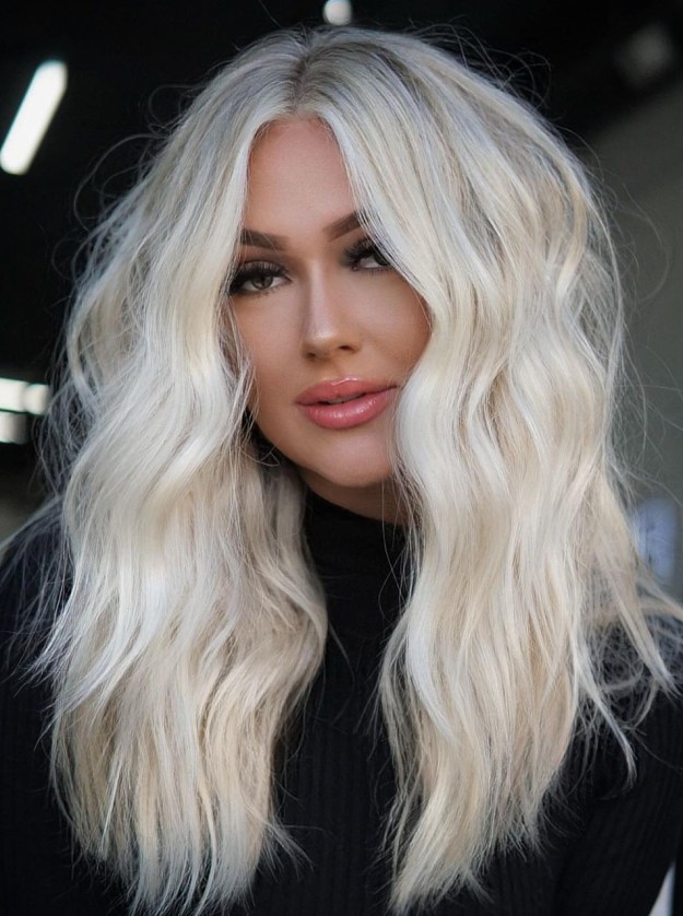 Blonde Hair with White Highlights