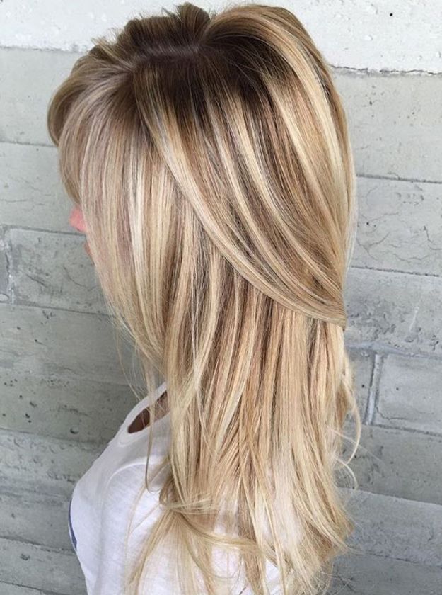 Blonde Hairstyle With Root Fade