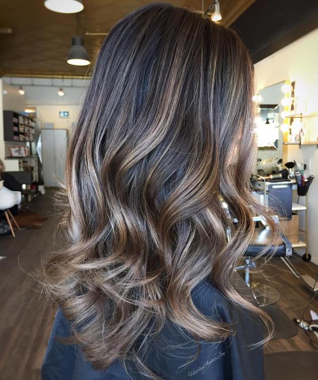 brown hair with ash blonde highlights
