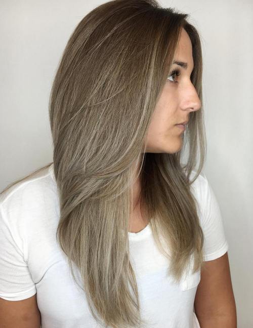 Brown To Ash Blonde Ombre