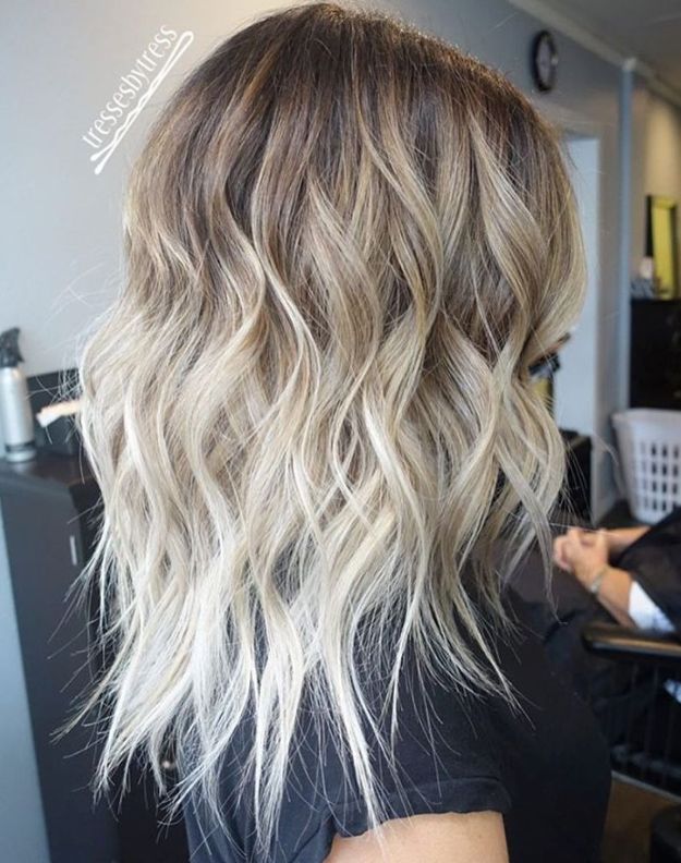 Brown To Blonde Wavy Ombre Hair