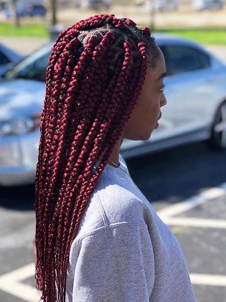 Burgundy Lemonade Braids