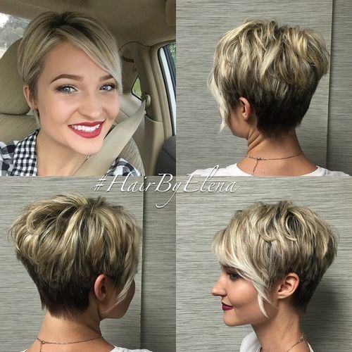 Casual, Everyday Short Hairstyles with Side Angled Bangs