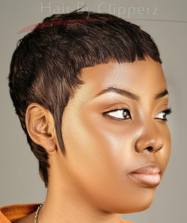 Classic Short Pixie with Micro Bangs