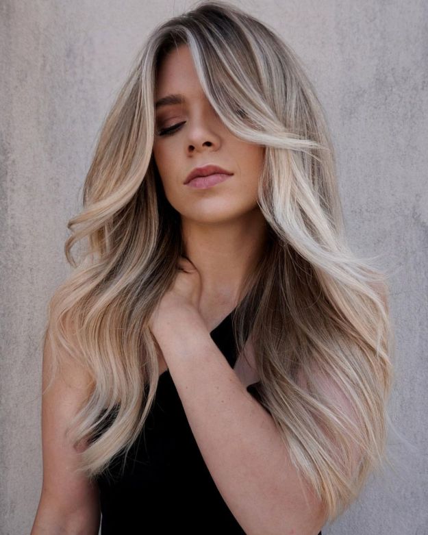 Classy Blonde Balayage with Brown Underlayer