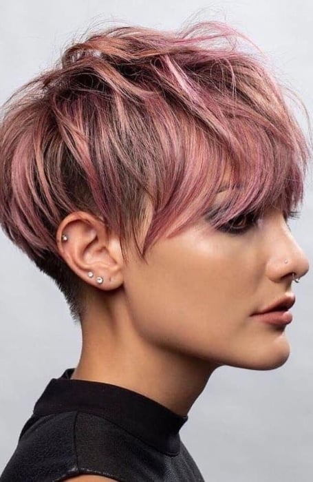 Colorful Pixie Bob Haircut (1)