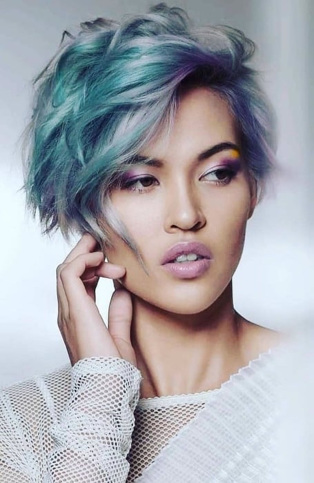 Colorful Pixie Bob Haircut