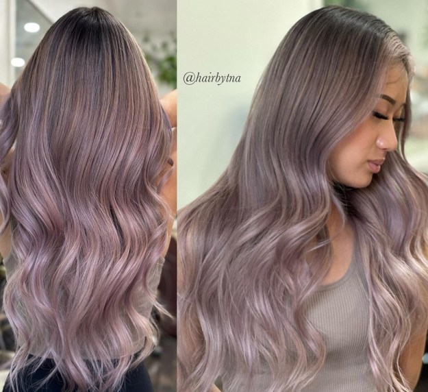 Cool Pink Blonde Hair with Shadow Roots