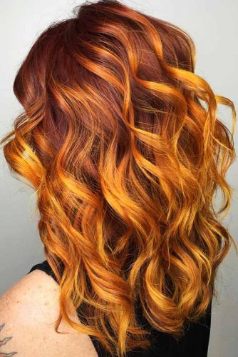 Coppery Red Highlights #redhair #highlights