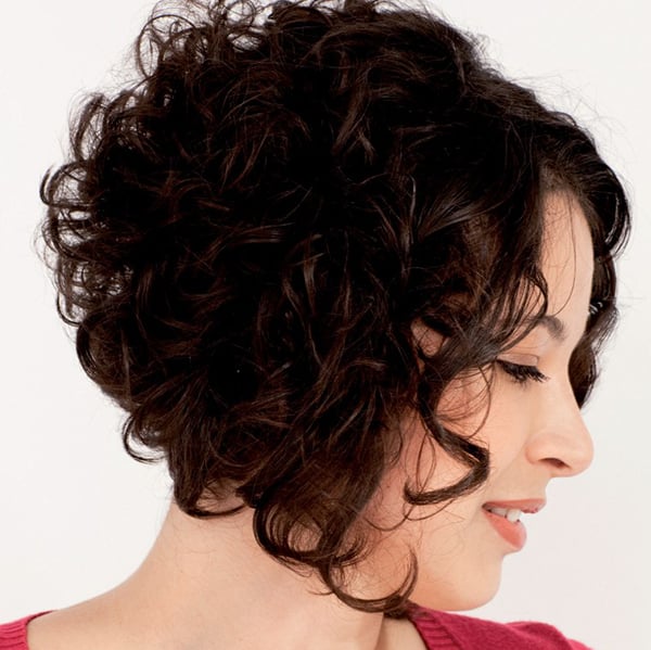 Curly A Line Haircut