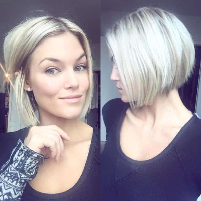 cute short blonde bob hairstyle