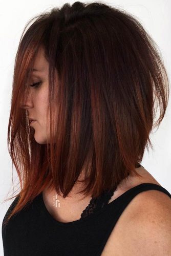 Dark Copper Lowlights #brunette #redhair #highlights
