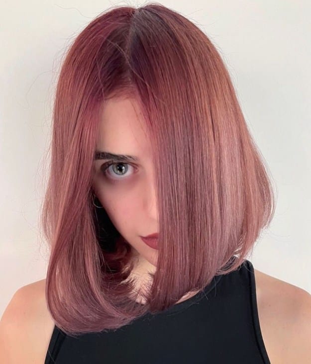 Dark Rose Gold Hair Color