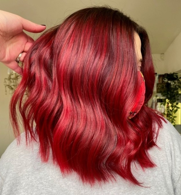 Deep Reds in the Base Color with Vibrant Magenta Highlights