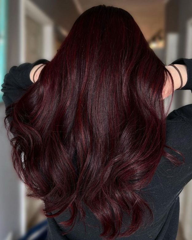 Dimensional Rich Burgundy Hairstyle