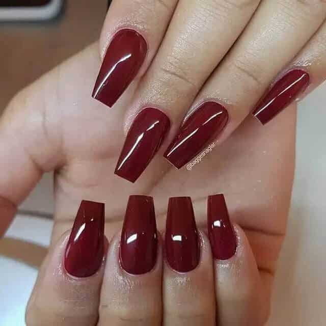 Dramatic, Sexy, And Matte Burgundy Nails