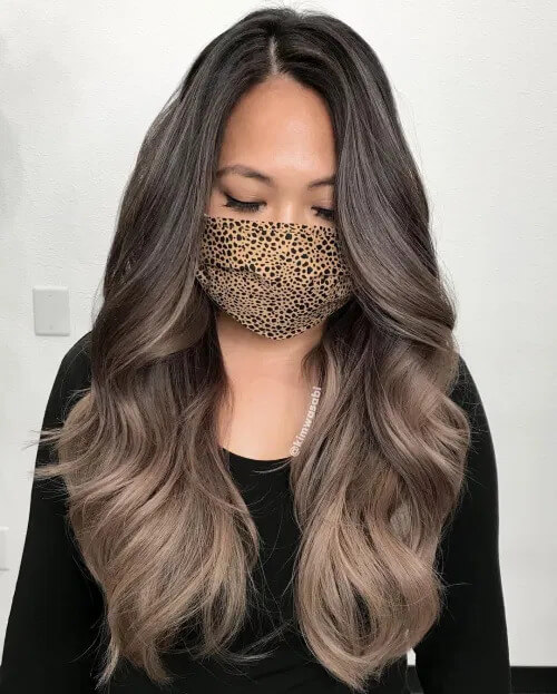 Flawless Ash Brown Balayage