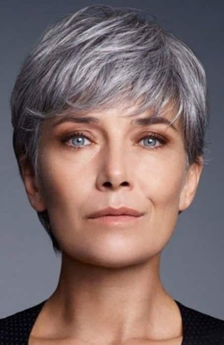 Grey Pixie Bob Haircut