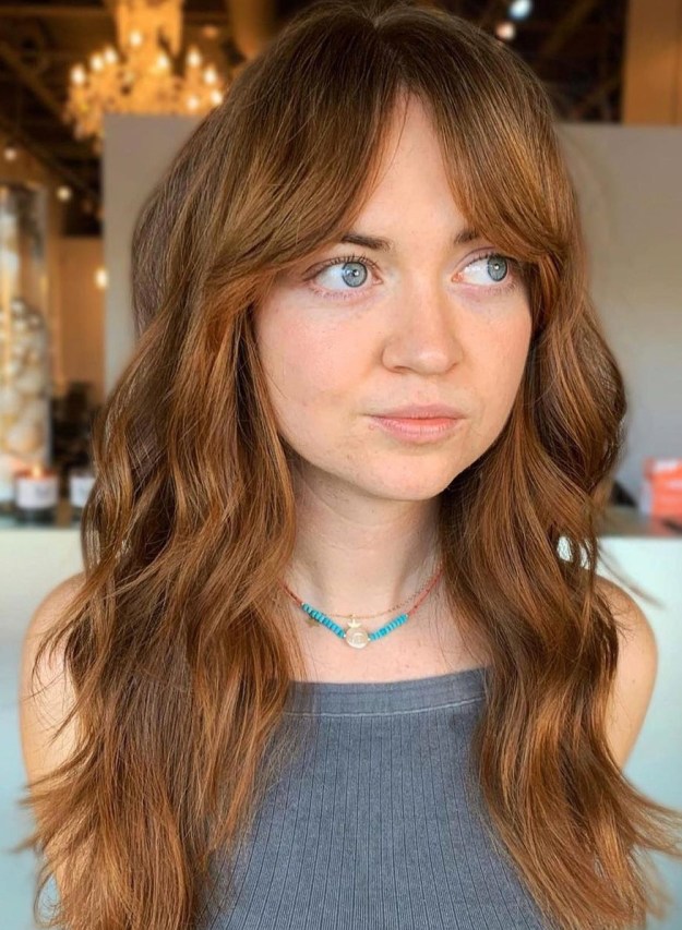 Hairstyle with Bangs for Round Face Shape