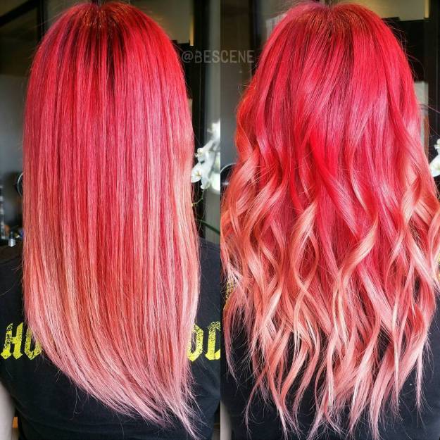 Hot Pink Ombre Hair