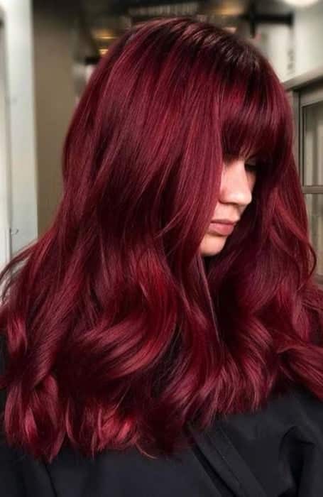 Intense Burgundy Hair Color