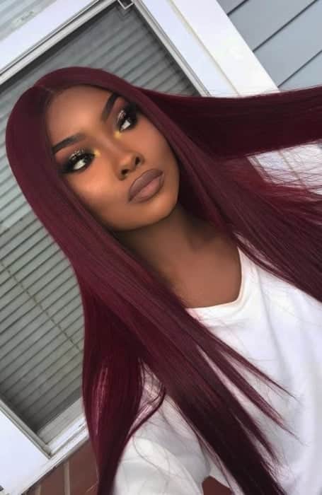 Intense Light Burgundy Hair Color